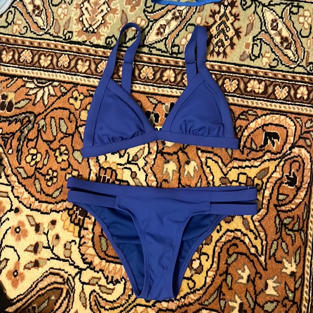 Royal blue itty bitty bikini